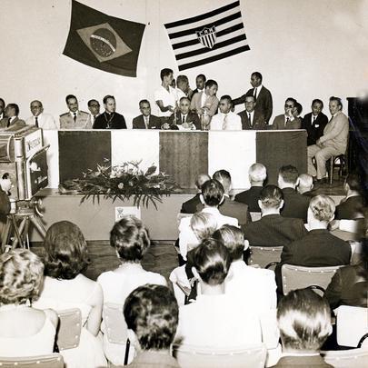 Inauguração da sede social, em 1962 - Arquivo EM/D.A Press