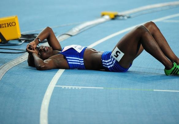 Imagens desta quinta do Mundial de Atletismo - AFP PHOTO / MARK RALSTON 
