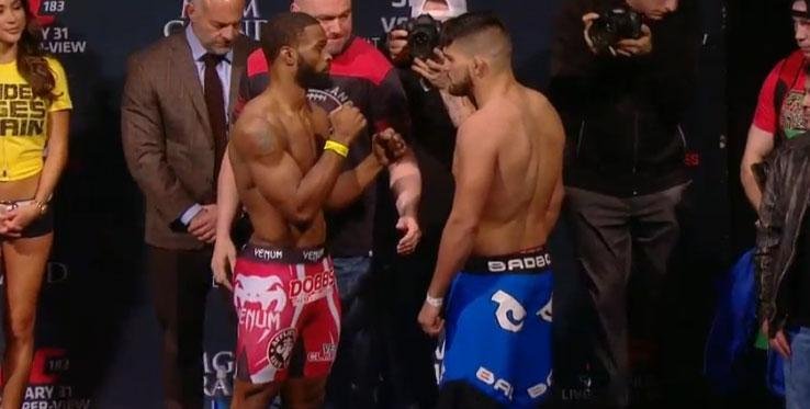 Confira a galeria de fotos da pesagem do UFC 183 - Tyron Woodley x Kelvin Gastelum