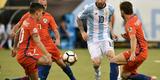 Imagens da final entre Argentina e Chile, em Nova Jersey, Estados Unidos