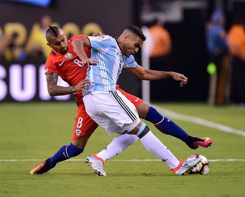 Imagens da final entre Argentina e Chile, em Nova Jersey, Estados Unidos