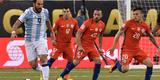 Imagens da final entre Argentina e Chile, em Nova Jersey, Estados Unidos