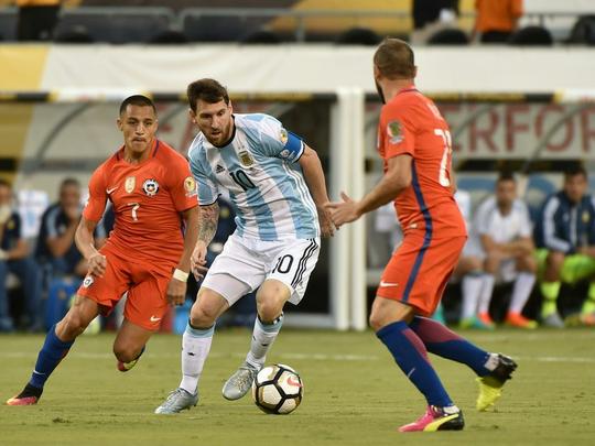 Imagens da final entre Argentina e Chile, em Nova Jersey, Estados Unidos