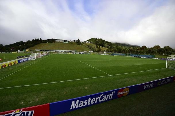 Jogadores da Seleção treinando na Granja Comary, em Teresópolis