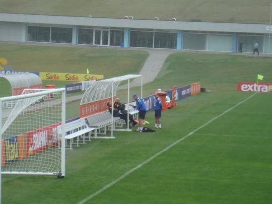 Jogadores da Seleção treinando na Granja Comary, em Teresópolis