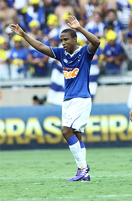 Borges abriu o placar com gol de voleio (Rodrigo Clemente/EM/D.A Press)