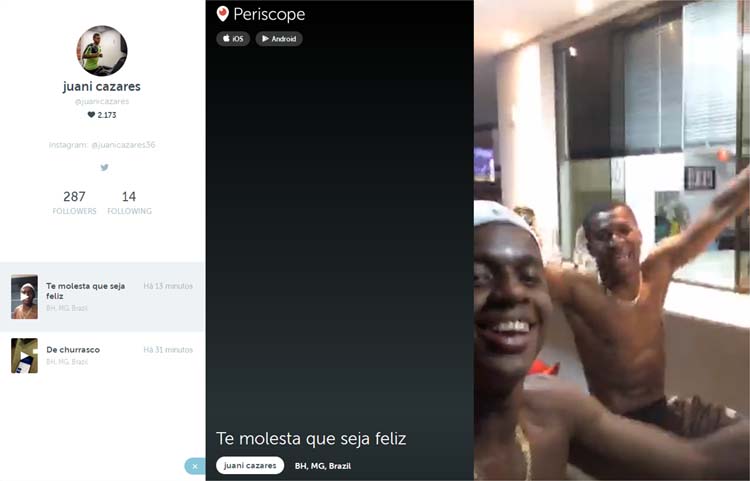 Reprodução Periscope Reprodução Periscope