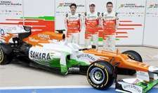 Force India lan�a VJM05 para temporada 2012 da F�rmula 1  (AFP PHOTO / Saeed Khan )