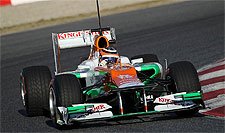 Com tempo da manh�, Hulkenberg lidera a quarta-feira em Barcelona (DIVULGA��O/Formula1.com)