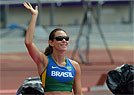 Fabiana Murer � prata na etapa de Nova York da Diamond League (AFP PHOTO / JEWEL SAMAD )