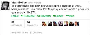 Lutadores do UFC usam redes sociais para apoiar onda de protestos no pa�s (Reprodu��o/Twitter)