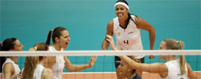 Seleção Feminina vence República Dominicana e enfrenta Cuba na final (AFP PHOTO/Luis Acosta )
