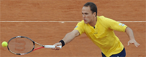 Bruno Soares (f) e Butorac caem mais uma vez na estreia no ATP de Nice (AFP PHOTO / DANIEL CASELLI)