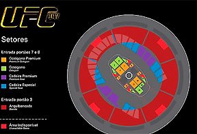 UFC divulga mapa dos setores do Mineirinho para venda de ingressos (Divulga��o)