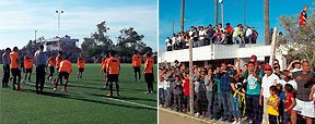 Galo treina em gramado sint�tico em Tijuana e re�ne milhares de pessoas (Thiago de Castro/ Superesportes)