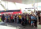 Fotos da torcida no hotel do Galo em Tijuana (Thiago de Castro/EM/D. A Press )