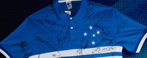 Superesportes sortear� uma camisa autografada por jogadores celestes (Arte Soraia Piva)