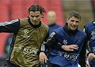Fotos do �ltimo treino do Bayern em Wembley (REUTERS/Michael Dalder )
