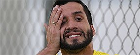 Victorino participa de treino t�cnico com bola pela primeira vez no ano (Rodrigo Clemente/EM/D.A Press)