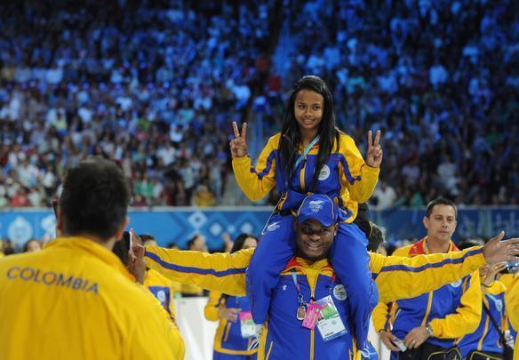 Membros da delegao colombiana