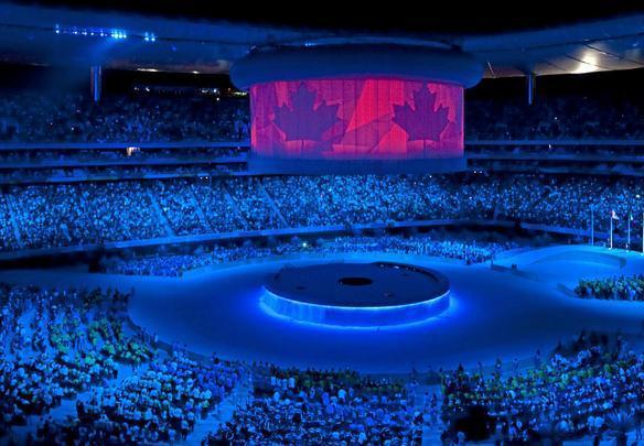 Vista do Estdio Omnilife durante cerimnia de encerramento