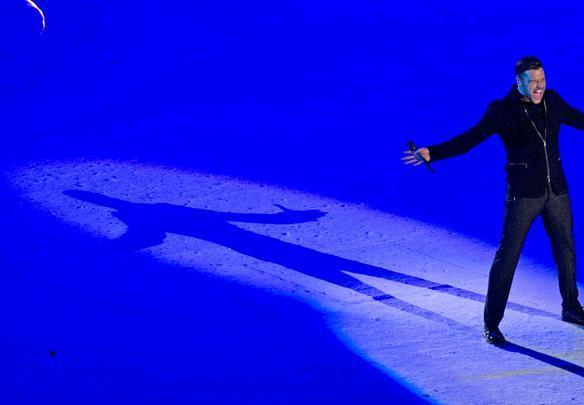 Show do cantor Ricky Martin foi a grande atrao musical da cerimnia de encerramento do Pan 