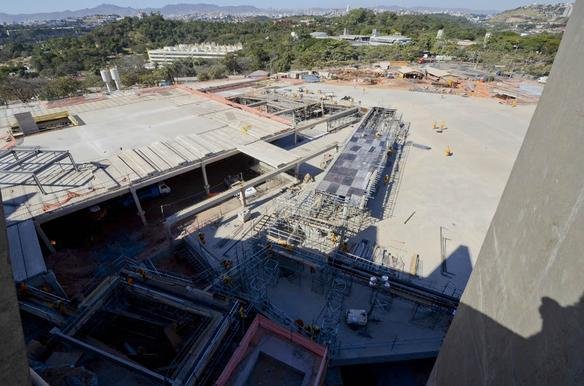 Obras na parte interna e externa do Estdio Mineiro