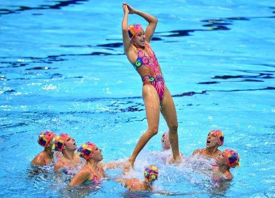 Belas imagens das apresentaes de nado sincronizado