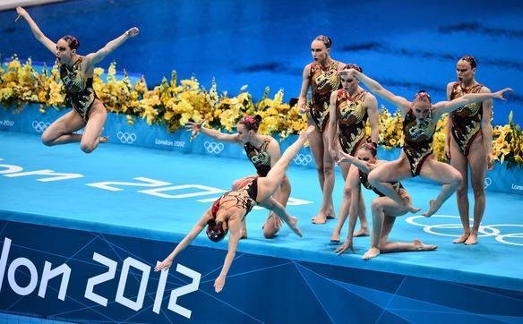 Belas imagens das apresentaes de nado sincronizado