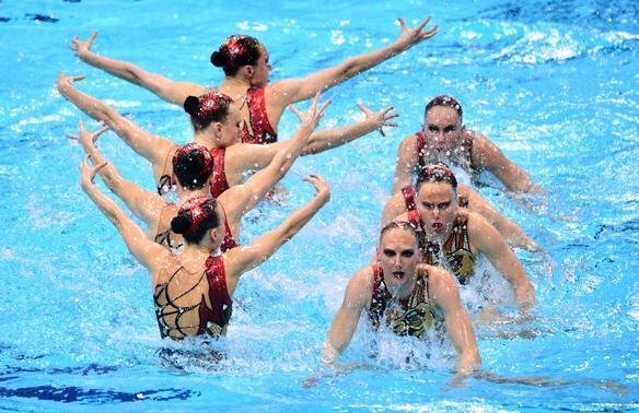 Belas imagens das apresentaes de nado sincronizado