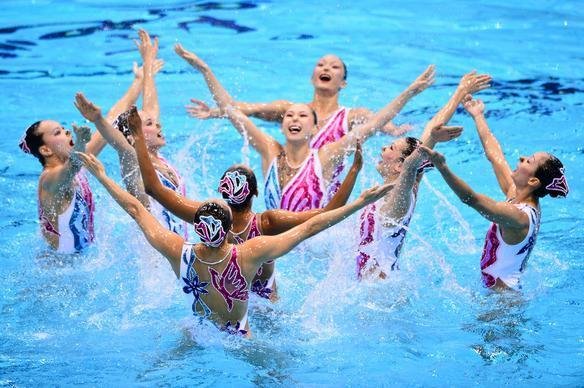 Belas imagens das apresentaes de nado sincronizado