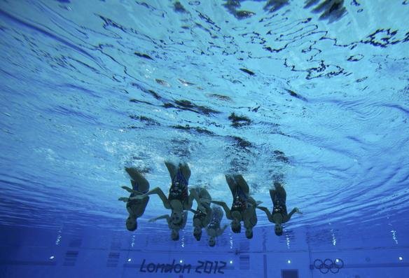 Belas imagens das apresentaes de nado sincronizado
