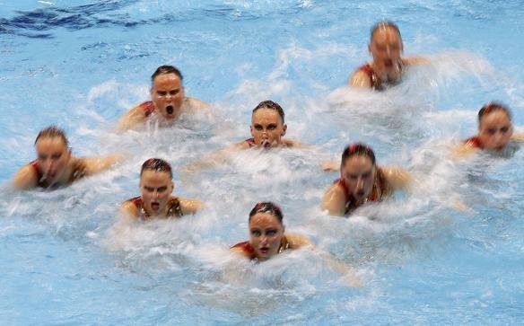 Belas imagens das apresentaes de nado sincronizado