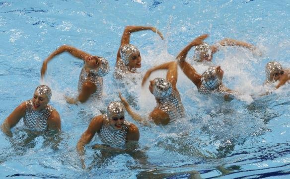Belas imagens das apresentaes de nado sincronizado