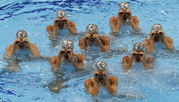 Belas imagens das apresentaes de nado sincronizado