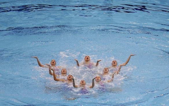 Belas imagens das apresentaes de nado sincronizado