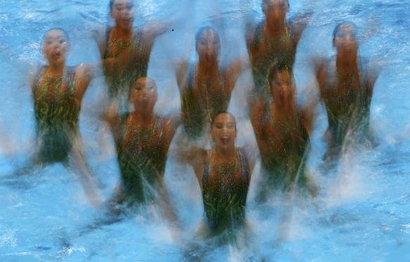 Belas imagens das apresentaes de nado sincronizado