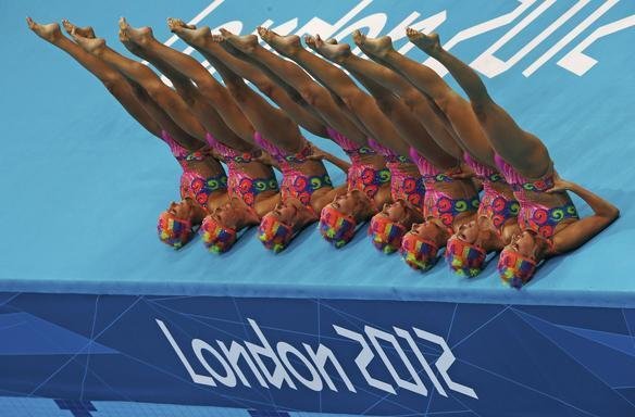 Belas imagens das apresentaes de nado sincronizado