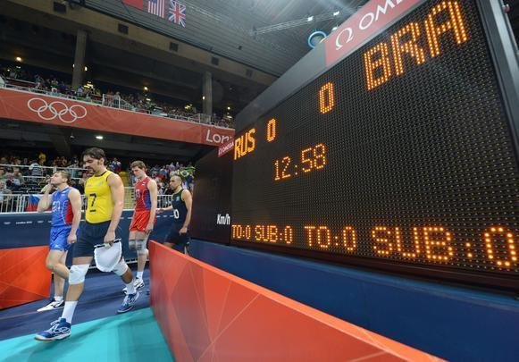 Imagens da final olmpica entre Brasil e Rssia