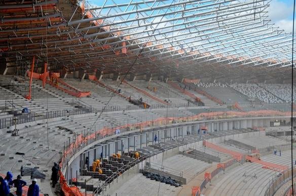 Imagens das obras no Novo Mineiro 