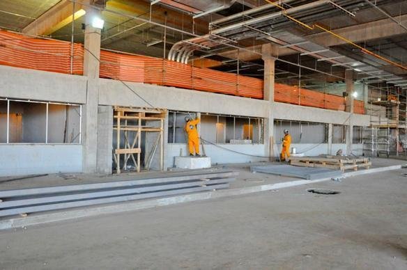 Imagens das obras no Novo Mineiro 