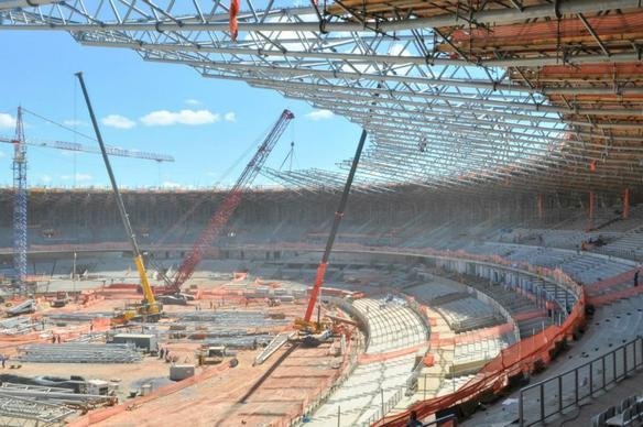 Imagens das obras no Novo Mineiro 