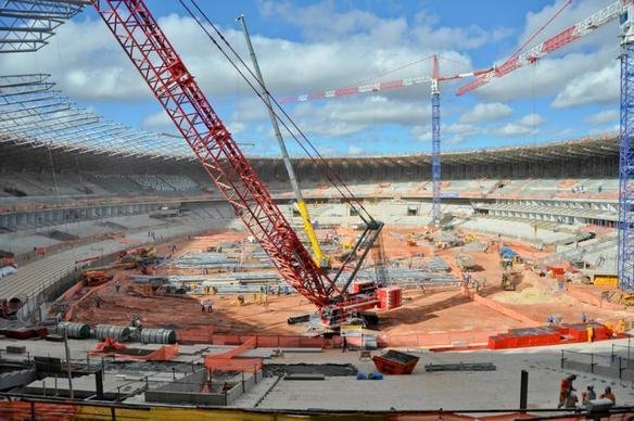 Imagens das obras no Novo Mineiro 