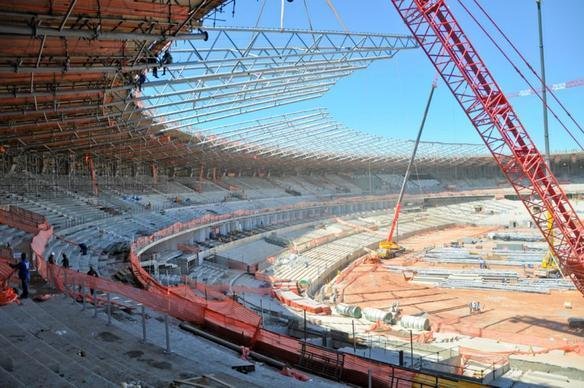 Imagens das obras no Novo Mineiro 