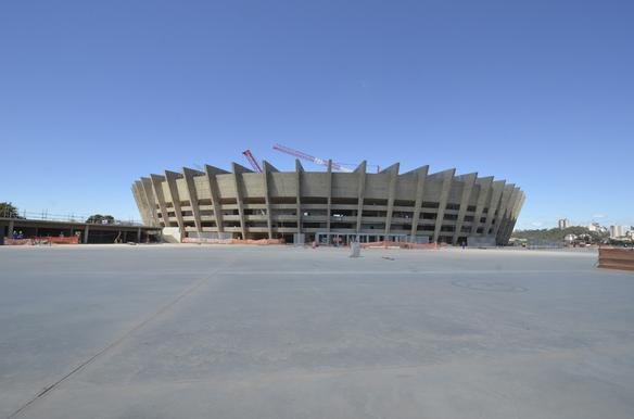 Imagens das obras no Novo Mineiro 