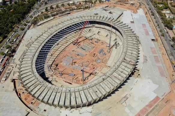 Fotos areas do Novo Mineiro, que est com 78% das obras concludas