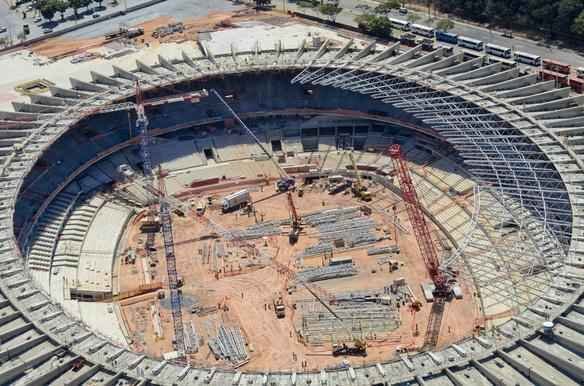 Fotos areas do Novo Mineiro, que est com 78% das obras concludas