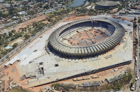 Fotos areas do Novo Mineiro, que est com 78% das obras concludas