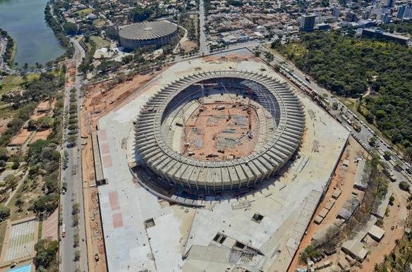 Fotos areas do Novo Mineiro, que est com 78% das obras concludas