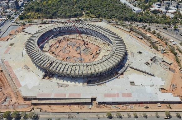 Fotos areas do Novo Mineiro, que est com 78% das obras concludas